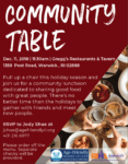 Community Table.